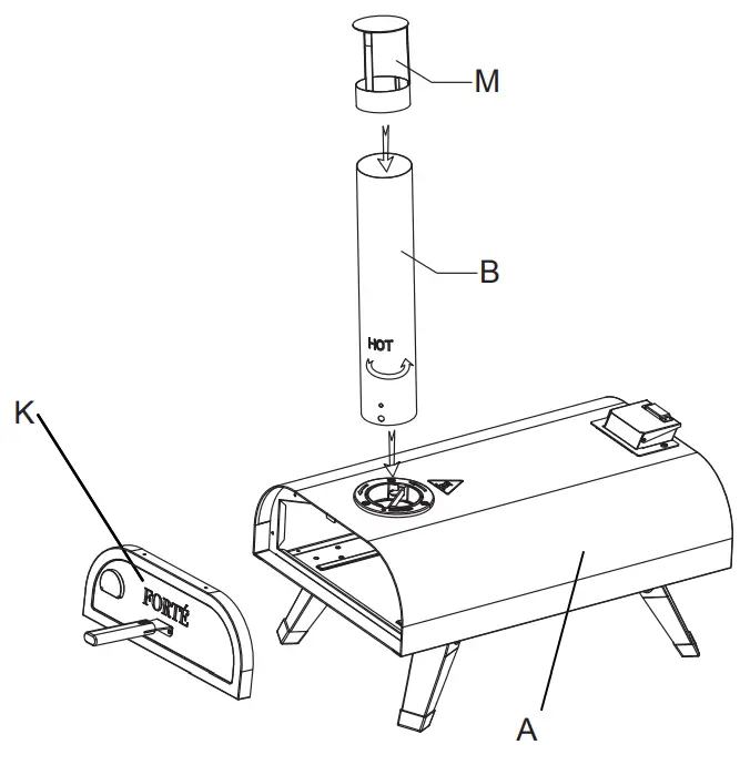 FORTE FPPO14PSS Outdoor Pizza Oven fig 8