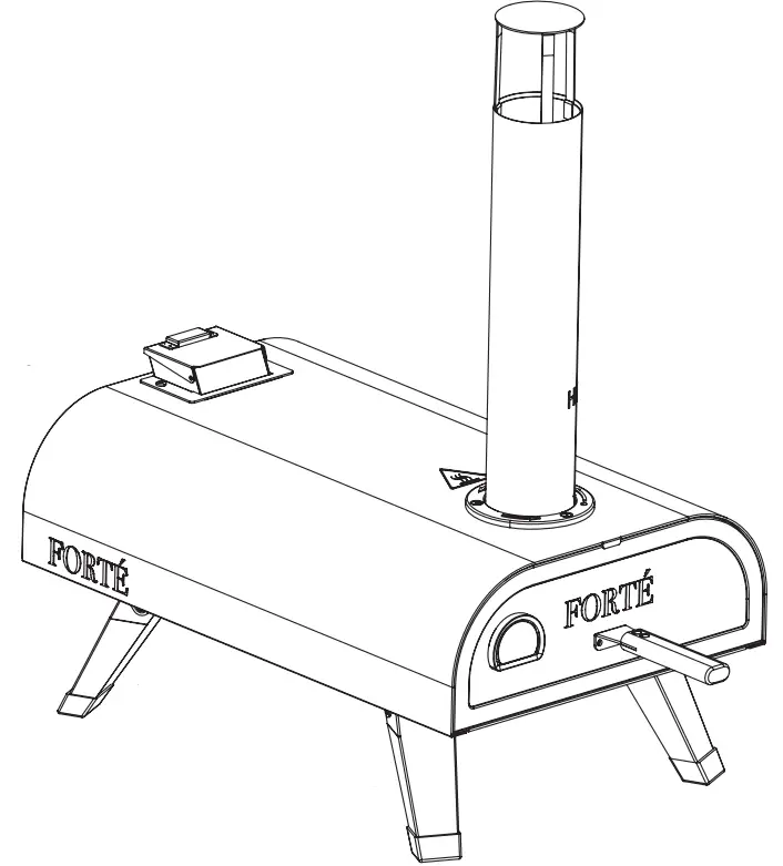 FORTE FPPO14PSS Outdoor Pizza Oven