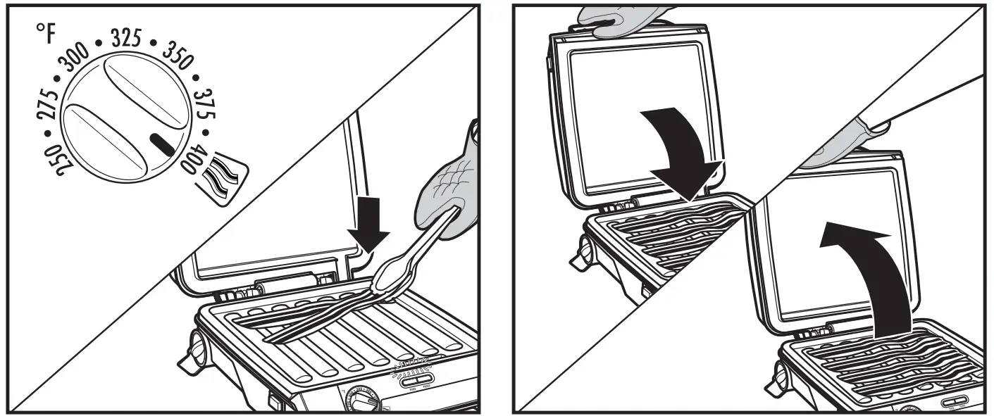 Hamilton Beach 4-in-1 Indoor Grill & Electric Griddle Combo with Bacon Cooker-11