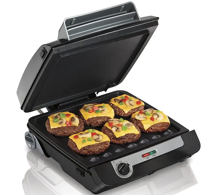 Hamilton Beach 4-in-1 Indoor Grill & Electric Griddle Combo with Bacon Cooker-PRODUC T