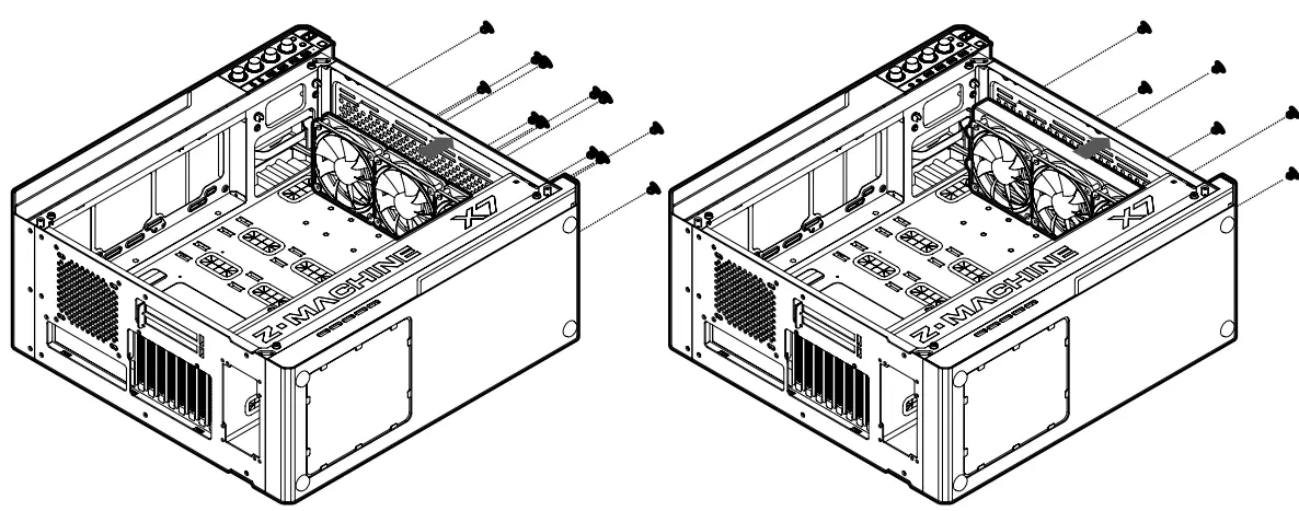 Mounting the fan and radiator in the front