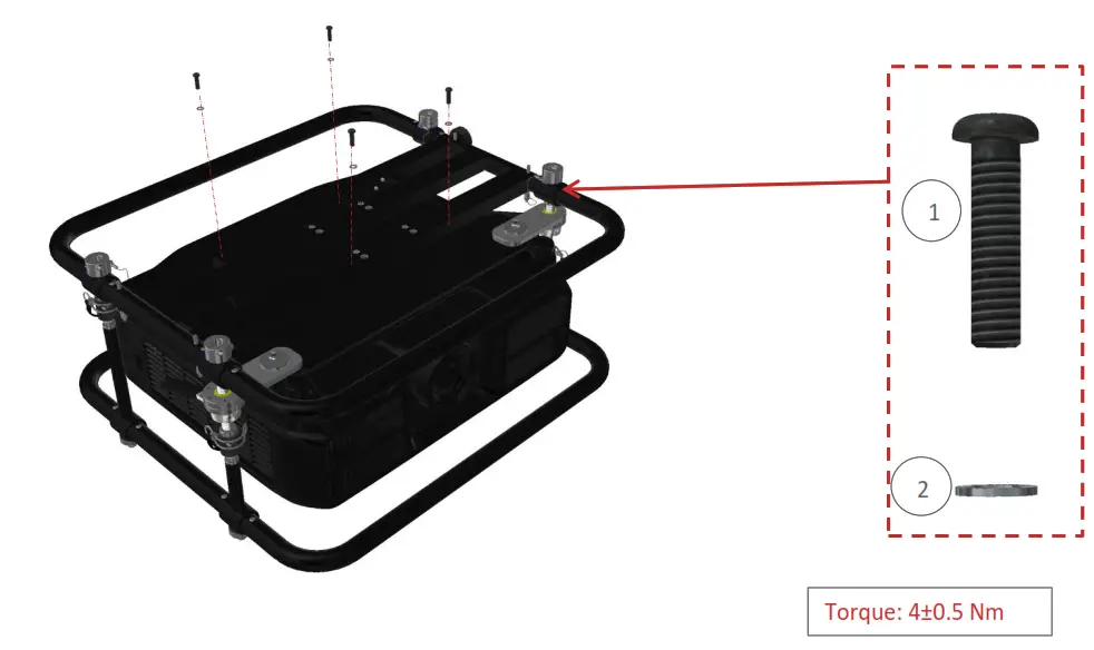 Fitting the projector in the frame 3