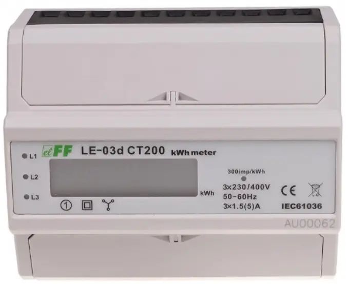 LE-03d CT200 3 Phase Electric Energy Meter