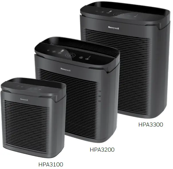 Honeywell HPA3100, HPA3200 and HPA3300 Powerplus Series Hepa Air Purifier product