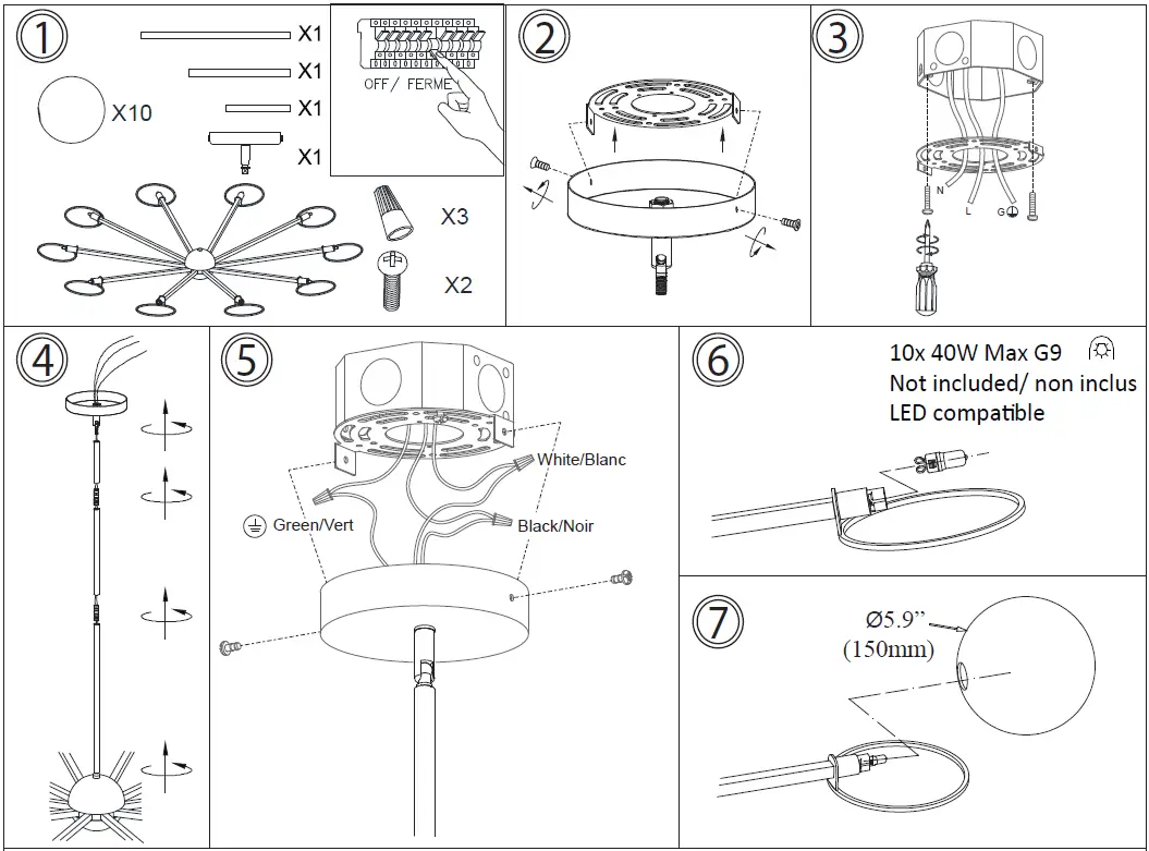 Dainolite-SOF-5010C-Sofia-10-Light-Black-Modern-Contemporary-Chandelier-FIG-1