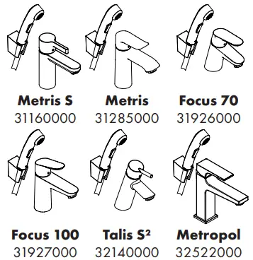 hansgrohe 31160000 Metris S Single Lever Basin Mixer -