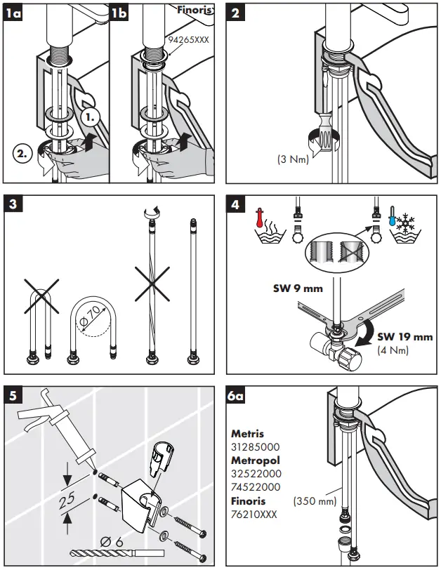hansgrohe 31160000 Metris S Single Lever Basin Mixer - 2