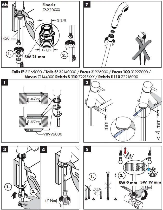 hansgrohe 31160000 Metris S Single Lever Basin Mixer - 3