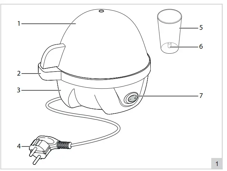 bestron AEC700 Egg Cooker - Figure 1