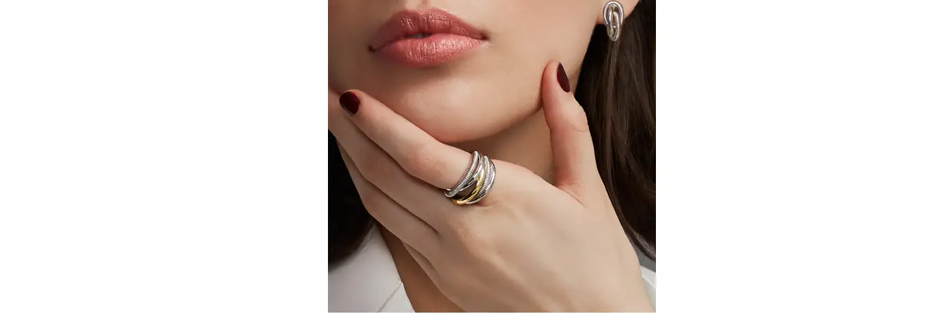 Judith Ripka Jrs80004-slvgo-6 Eternity Five Band Highway Ring With 18k Gold User Guide