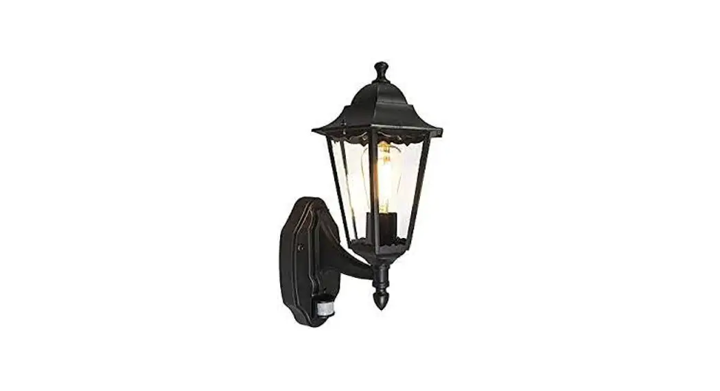 Qazqa 98801 Gleam Wl Pir Black Outdoor Wall Lamp Instruction Manual
