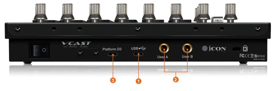 iCON VCAST Control Station for Live Streaming - Top Panel Layout 1