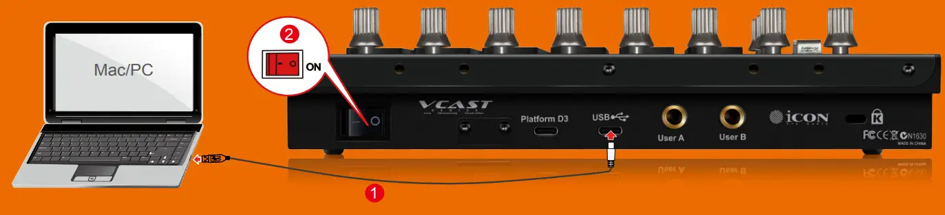 iCON VCAST Control Station for Live Streaming - Top Panel Layout 15