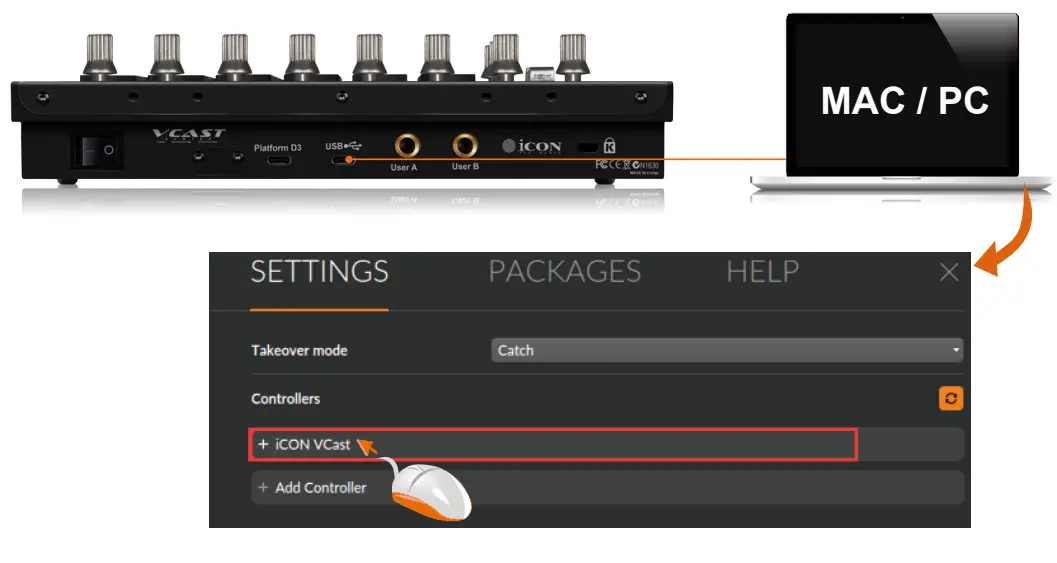 iCON VCAST Control Station for Live Streaming - Top Panel Layout 3