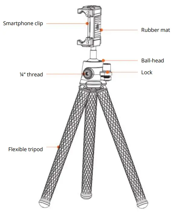 USKEYVISION-Flex-1-Flexible-Phone-Camera-Tripod-Stand-FIG-1