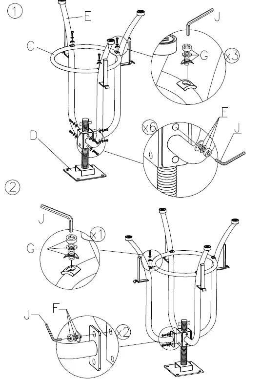 ASHLEY D542224 Bar and Game Room Pinnadel Counter 2