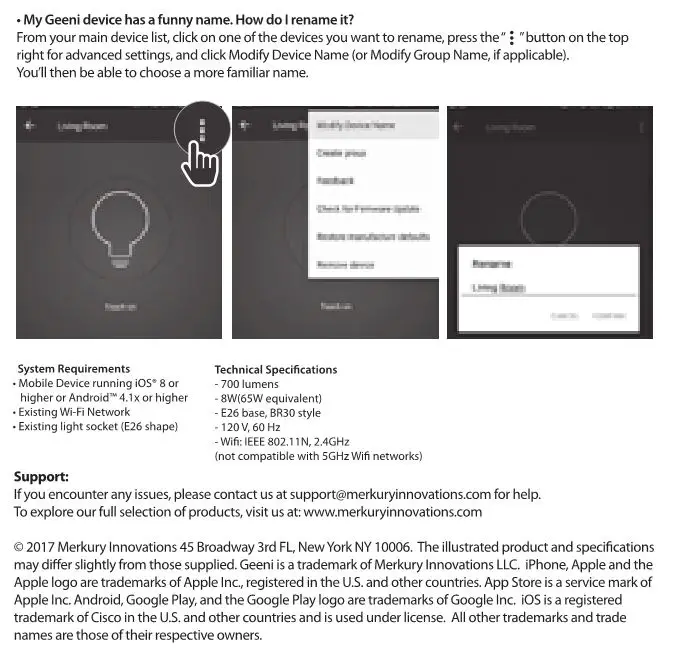 Merkury MI-BW905 Bright Spot Smart BR30 Wi-Fi LED White Light - FAQ 2