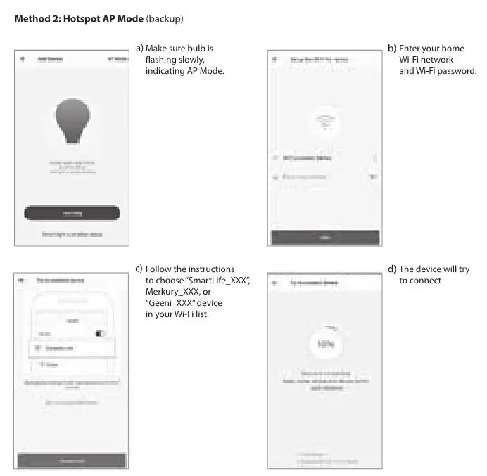 Merkury MI-BW905 Bright Spot Smart BR30 Wi-Fi LED White Light - Quick Start 3