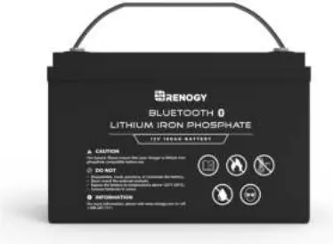 RENOGY RBT100LFP12 12V 100Ah Bluetooth Lithium Iron Phosphate