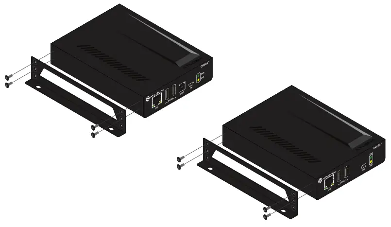 ATLONA AT-OME-EX-KIT Omega 4K-UHD HDMI Over HDBaseT TX-RX with USB - brackets1