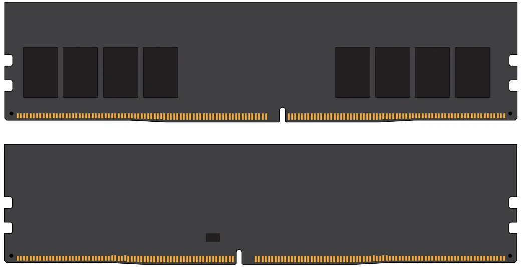 HyperX HX426C16FB3A 8 8GB 1G x 64-Bit DDR4-2400 CL15 288-Pin DIMM Memory Module - MODULE DIMENSIONS
