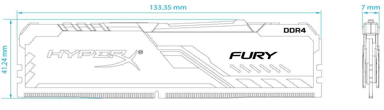 HyperX HX426C16FB3A 8 8GB 1G x 64-Bit DDR4-2400 CL15 288-Pin DIMM Memory Module - SPREADER