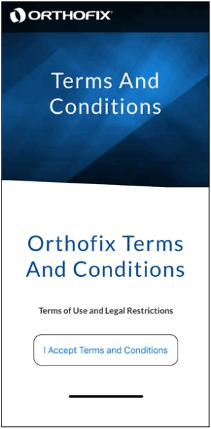 ORTHOFIX OFIX MIS App Workflow - Terms and Conditions