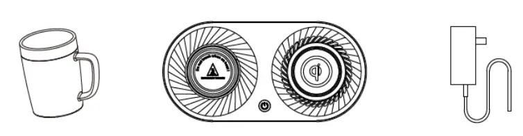 SHARPER IMAGE 207196 Heating Cooling Beverage Base with Wireless Charging