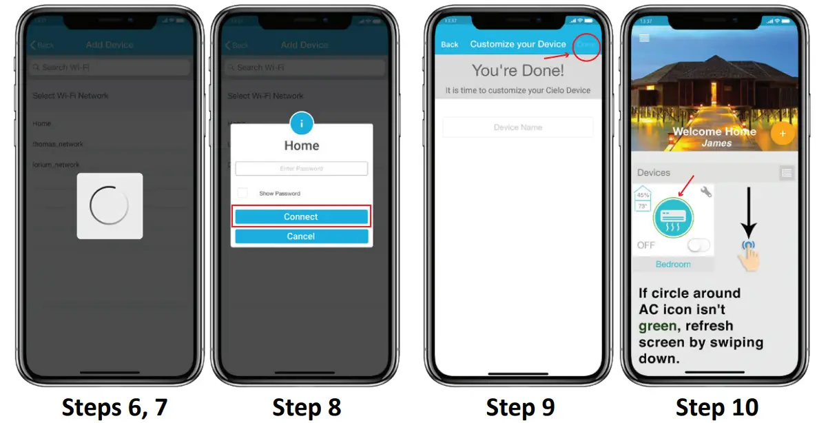 CIELO B07MPG1Y23 Smart Wi-Fi Controller for Air Conditioner & Heat Pumps - Steps 62