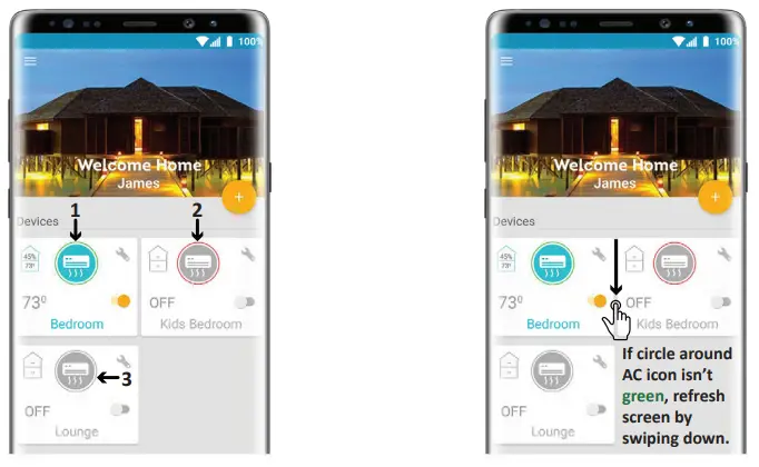 CIELO B07MPG1Y23 Smart Wi-Fi Controller for Air Conditioner & Heat Pumps - swiping