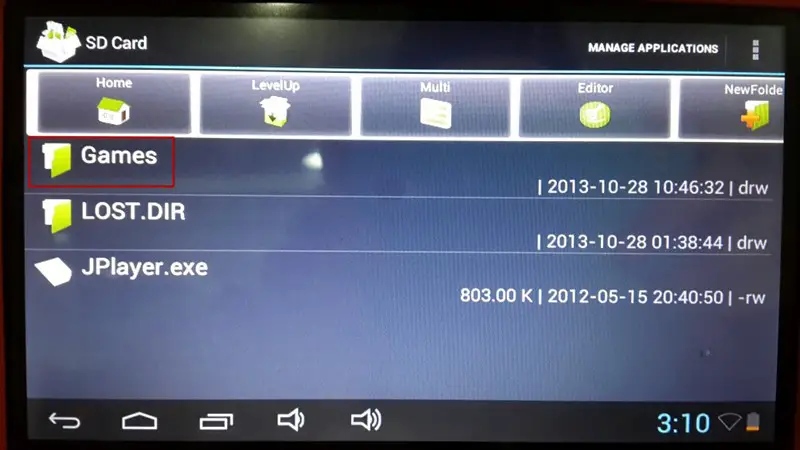 Step 3 Choose Games folder
