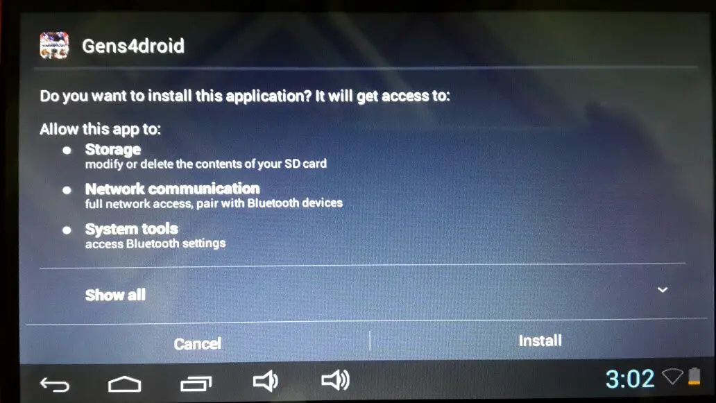 The installation page would be like the following picture