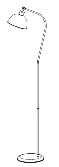 JOHN LEWIS Baldwin Floor Lamp Matt Parchment-