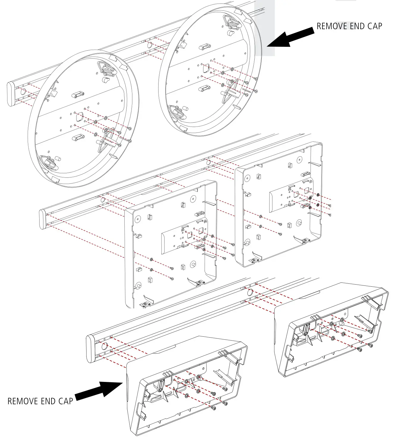 sapling Horizontal Time Zone Clocks - Attach the housings to the sliding nuts on the zone clock pole