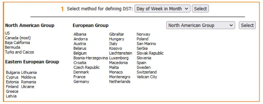sapling Horizontal Time Zone Clocks - Clock Settings