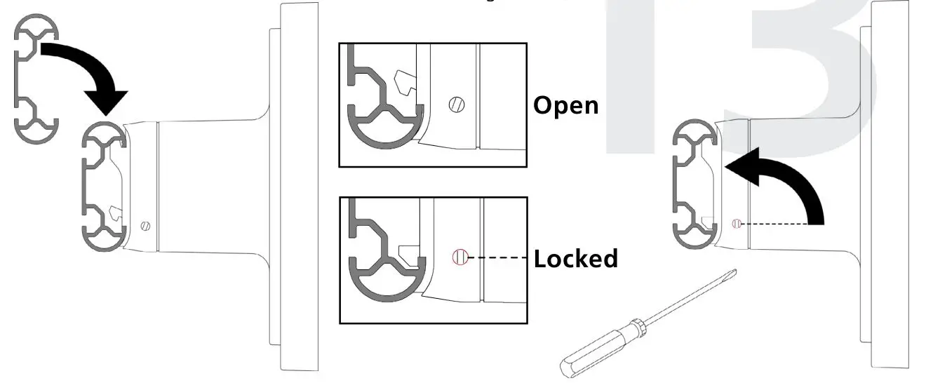 sapling Horizontal Time Zone Clocks - Mount the zone clock pole and attached housings to the bases by hanging the upper edge