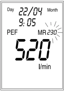 Microlife PF 100 Electronic Asthma Monitor - time switch9