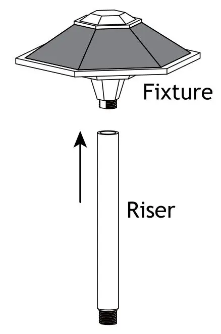 VSPL-1045-BBZ Low Voltage Landscape Lighting - Install Riser