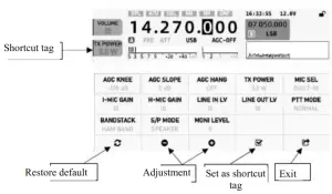 Chongqing Xiegu Technology X6100 Shortwave Transceiver - DFN function setting