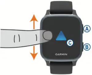 GARMIN 010-02426 10 VENU SQ Music Edition Slate Aluminum Bezel with Black Case and Silicone Band - Device overview