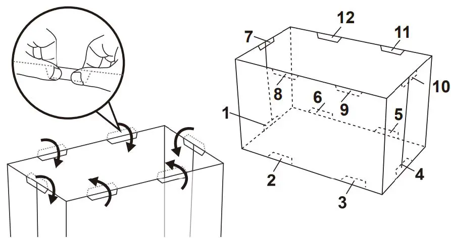 ovela OVSSTDBS6WA Shoe Storage Display Box Side Drop fig-5