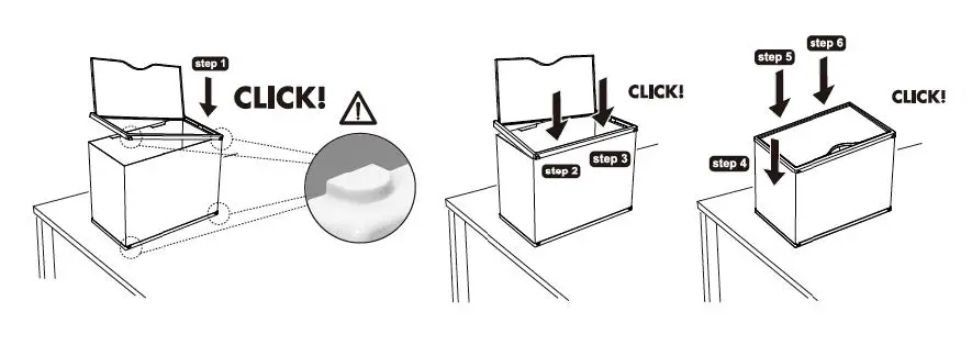 ovela OVSSTDBS6WA Shoe Storage Display Box Side Drop fig-8