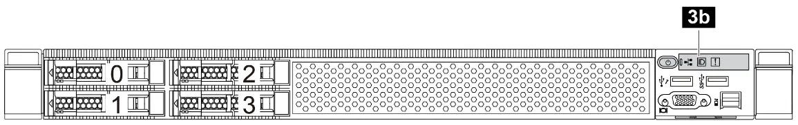 Figure 4. Server model with 4 x 2.5-inch drive bays