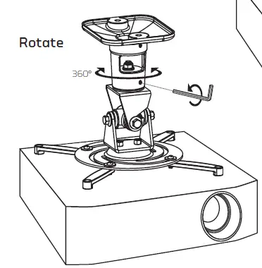 GABOR UPM-360 360 Degree Universal Projector Mount fig 12