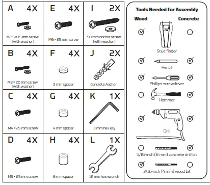 GABOR UPM-360 360 Degree Universal Projector Mount fig 3