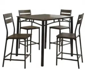 a table topped with lots of furniture