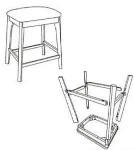 CAROLINA CHAIR TABLE COMPANY Counter OR Bar Tool Instruction Manual