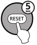 kanto TUK Powered Speakers - Reset button