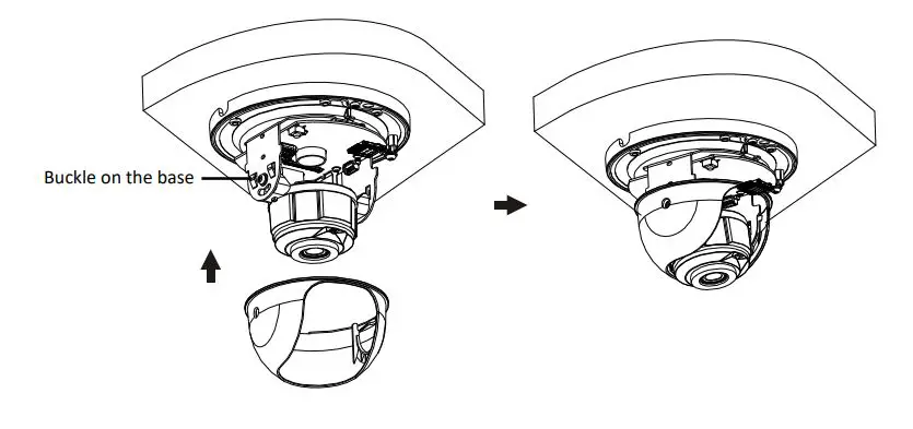 advidia M-46-FW Network Fixed Dome Cameras - For 3-Axis, after adjusting the lens horizontally and vertically