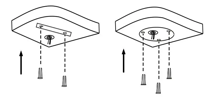 advidia M-46-FW Network Fixed Dome Cameras - Mount the plastic rivets of self-tapping screws